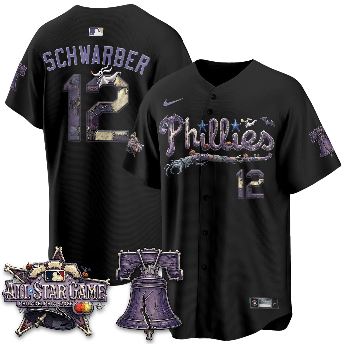 Philadelphia Phillies Nightmare Edition Vapor Jersey - Printed-NHM