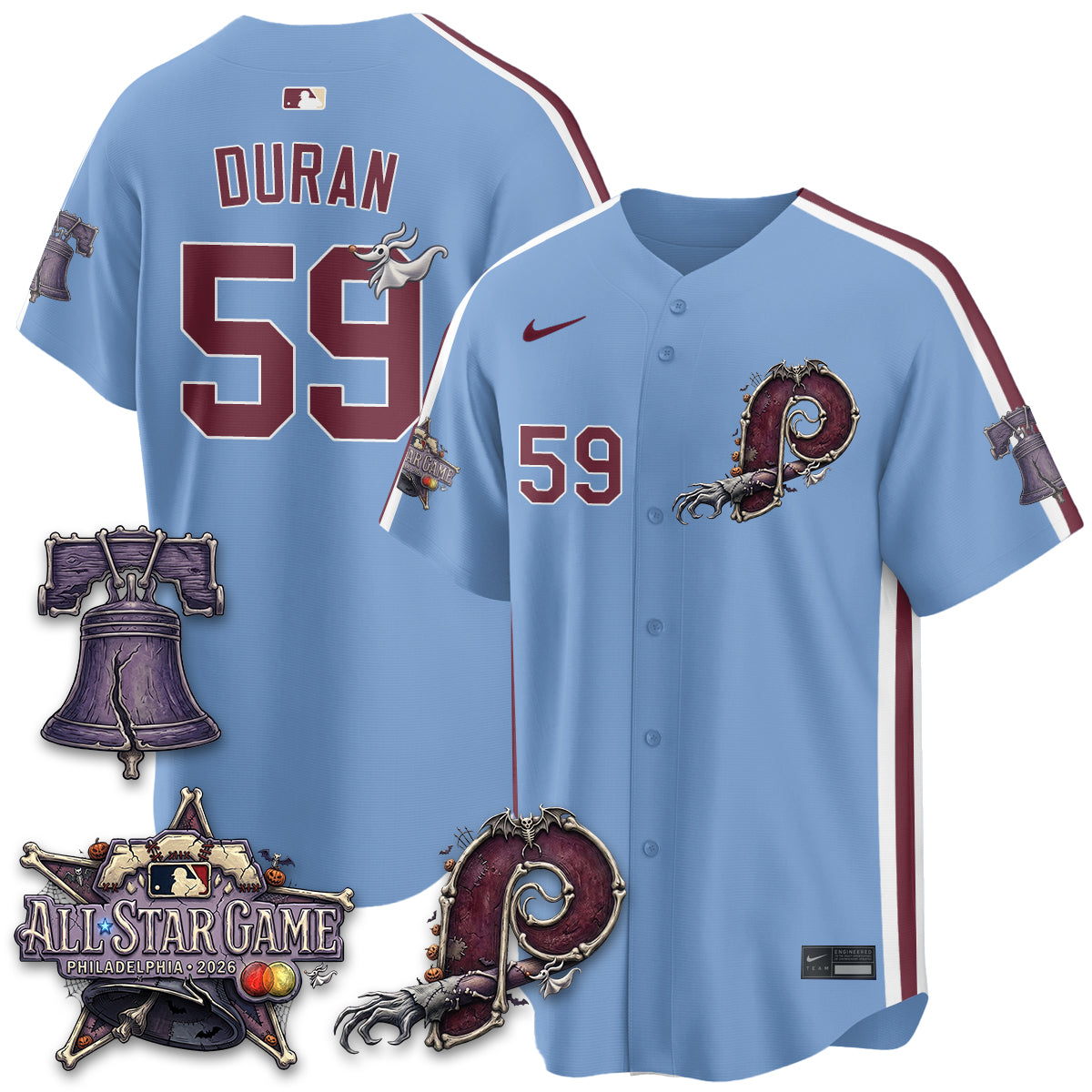 Philadelphia Phillies Nightmare Edition Vapor Jersey - Printed-NHM