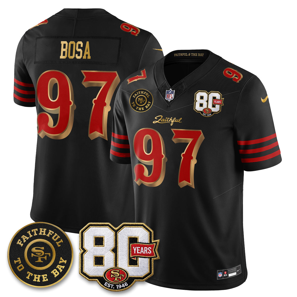 SF “Rivalries” Vapor Limited Jersey - Faithful To The Bay Patch - All Stitched
