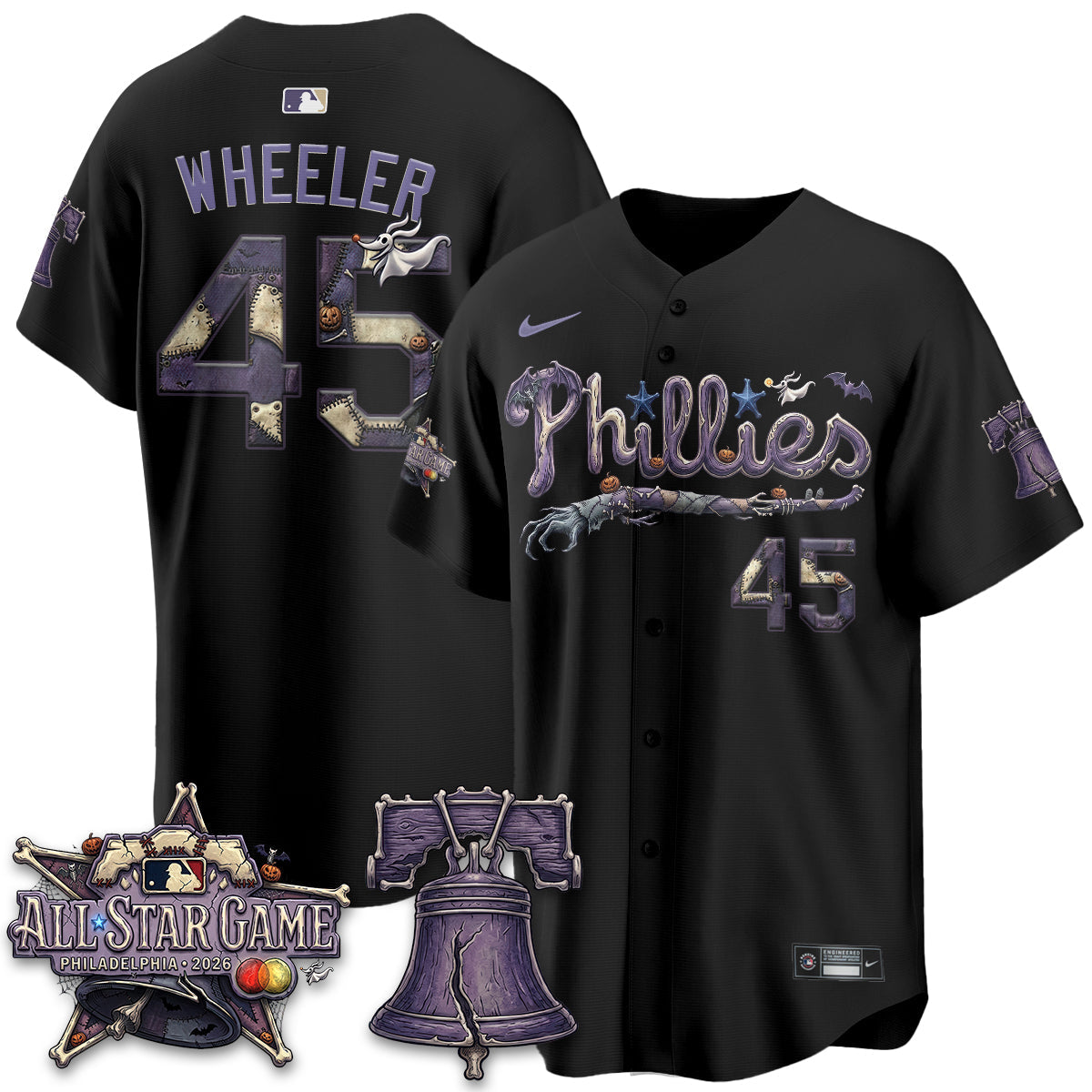 Philadelphia Phillies Nightmare Edition Vapor Jersey - Printed-NHM