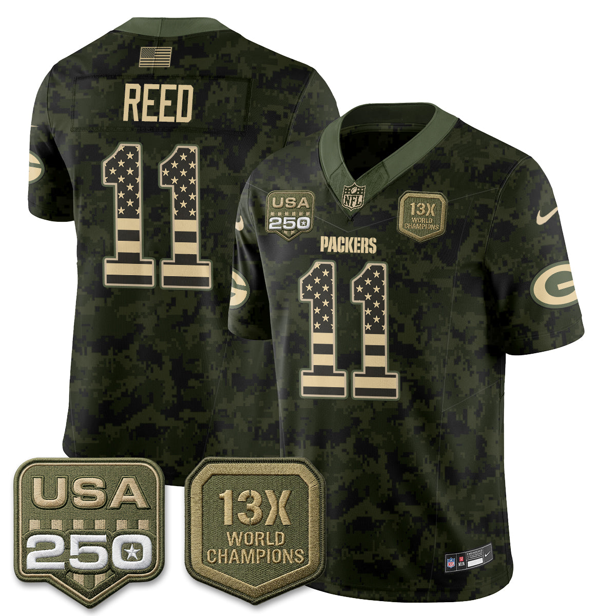 GB 2026 Salute To Service Edition Vapor Jersey - Stitched