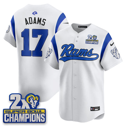 LAR 2X Champs Rivalries Baseball Vapor Jersey - Stitched