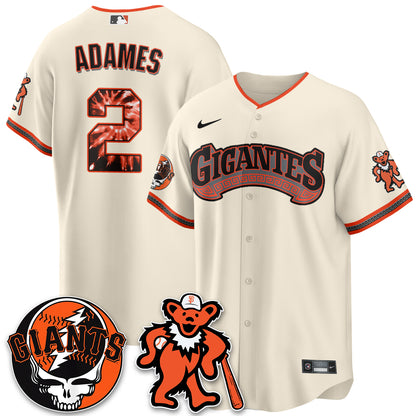 San Francisco Giants x Grateful Dead Vapor Jersey - Stitched