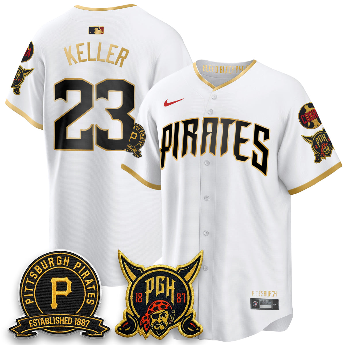 PIT 2026 City Connect Vapor Limited Jersey - Cobra & Est 1887 Patch - All Stitched