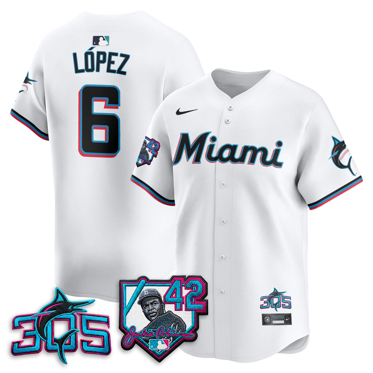MIA 2026 Jackie Robinson New Era Vapor Limited Jersey - All Stitched