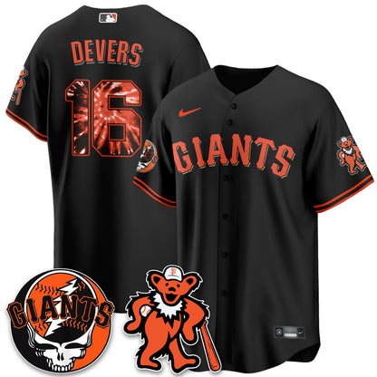 San Francisco Giants x Grateful Dead Vapor Jersey - Stitched