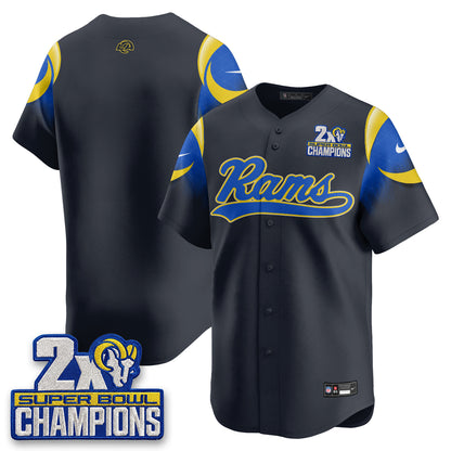 LAR 2X Champs Rivalries Baseball Vapor Jersey - Stitched