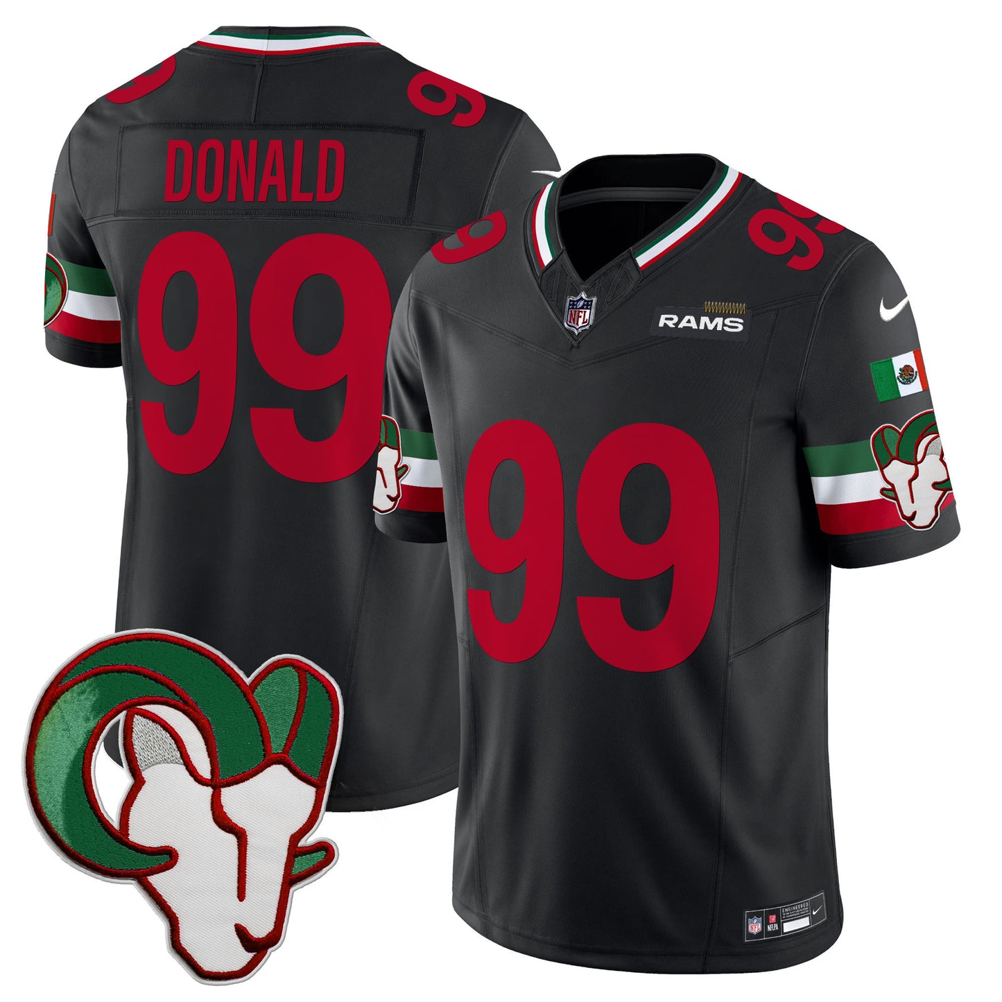 Los Angeles Rams Mexico Vapor Limited Jersey - All Stitched