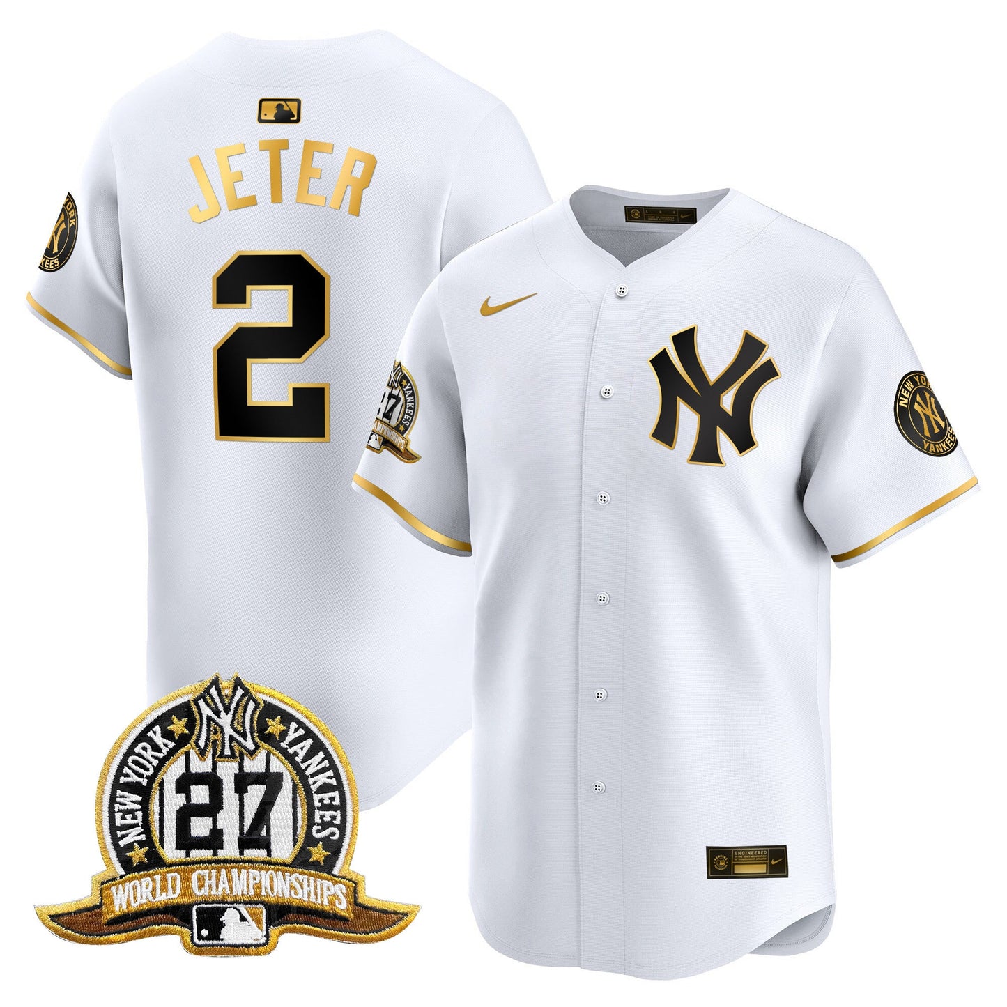 Men's New York Yankees 27 Time Champions Patch Vapor Premier Limited Jersey - All Stitched