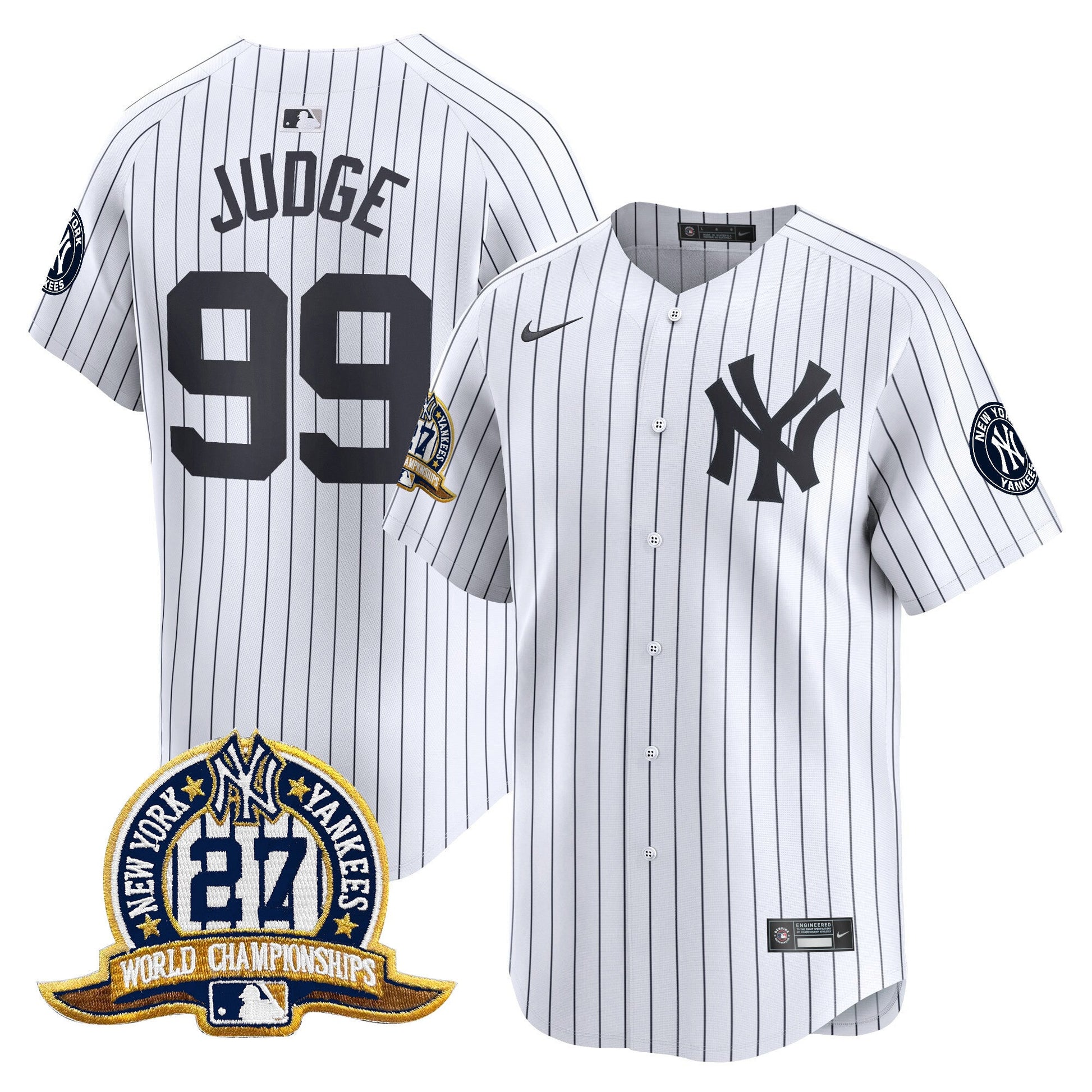 Men's New York Yankees 27 Time Champions Patch Vapor Premier Limited Jersey - All Stitched