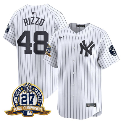 Men's New York Yankees 27 Time Champions Patch Vapor Premier Limited Jersey - All Stitched