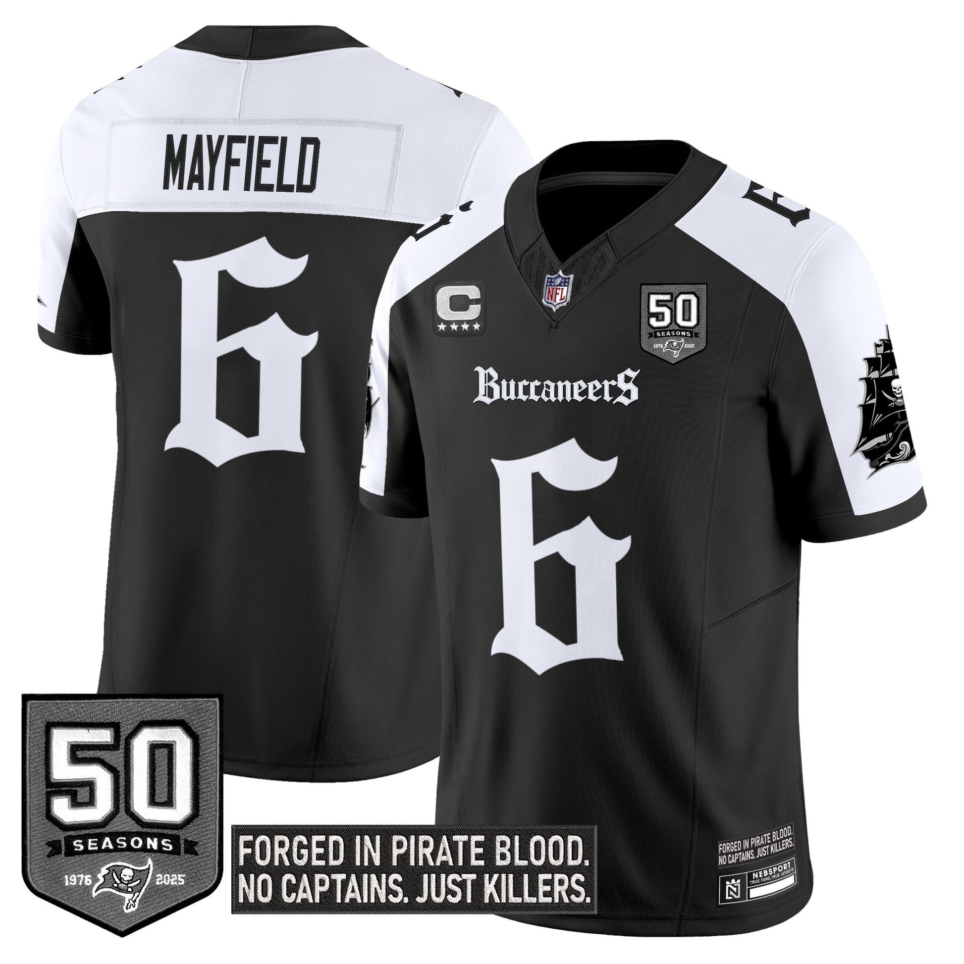 Men's Tampa Bay Buccaneers 'Gothic Pirate Shadows Edition' Limited Jersey - All Stitched