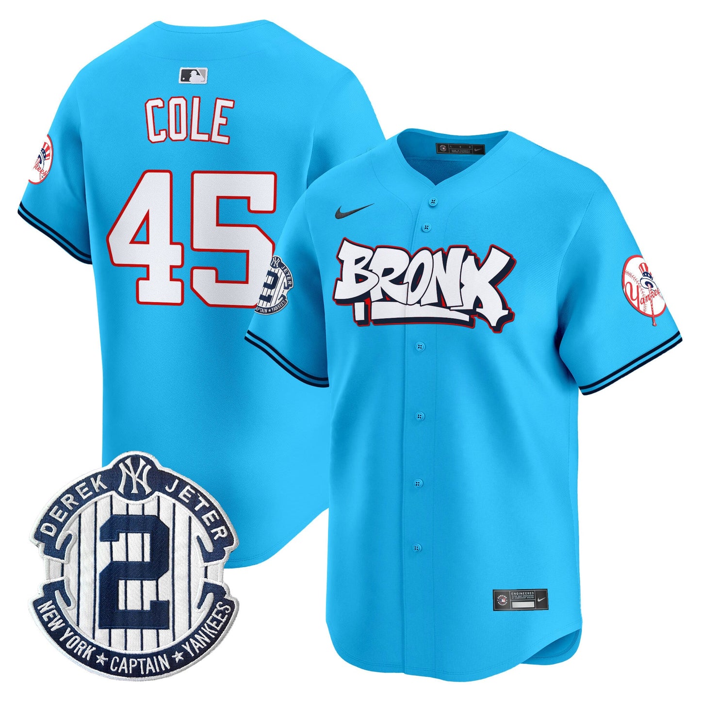 Men's New York Yankees The Bronx Graffiti Vapor Premier Limited Jersey V4 - All Stitched