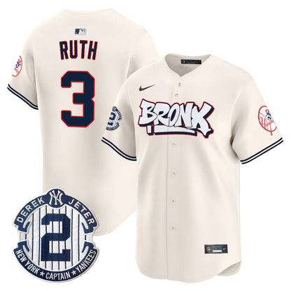 Men's New York Yankees The Bronx Graffiti Vapor Premier Limited Jersey V4 - All Stitched