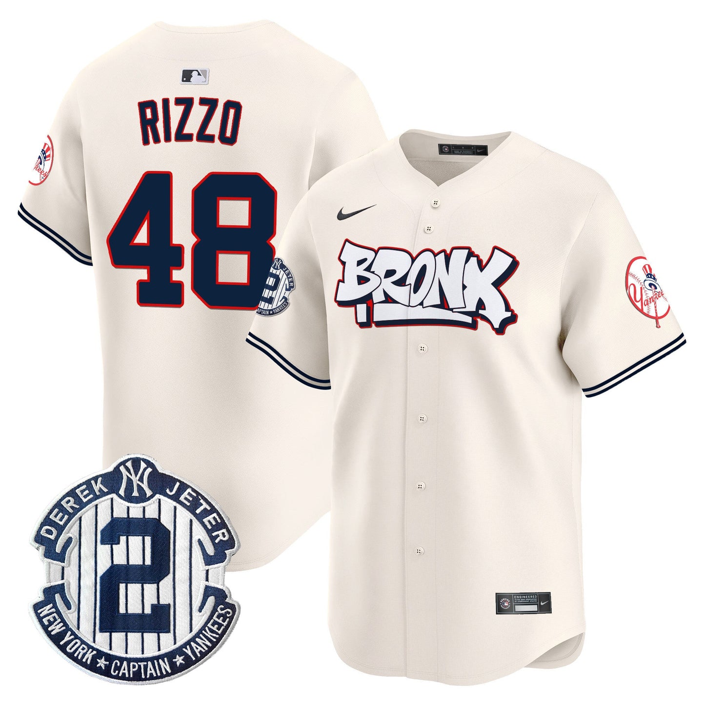 Men's New York Yankees The Bronx Graffiti Vapor Premier Limited Jersey V4 - All Stitched