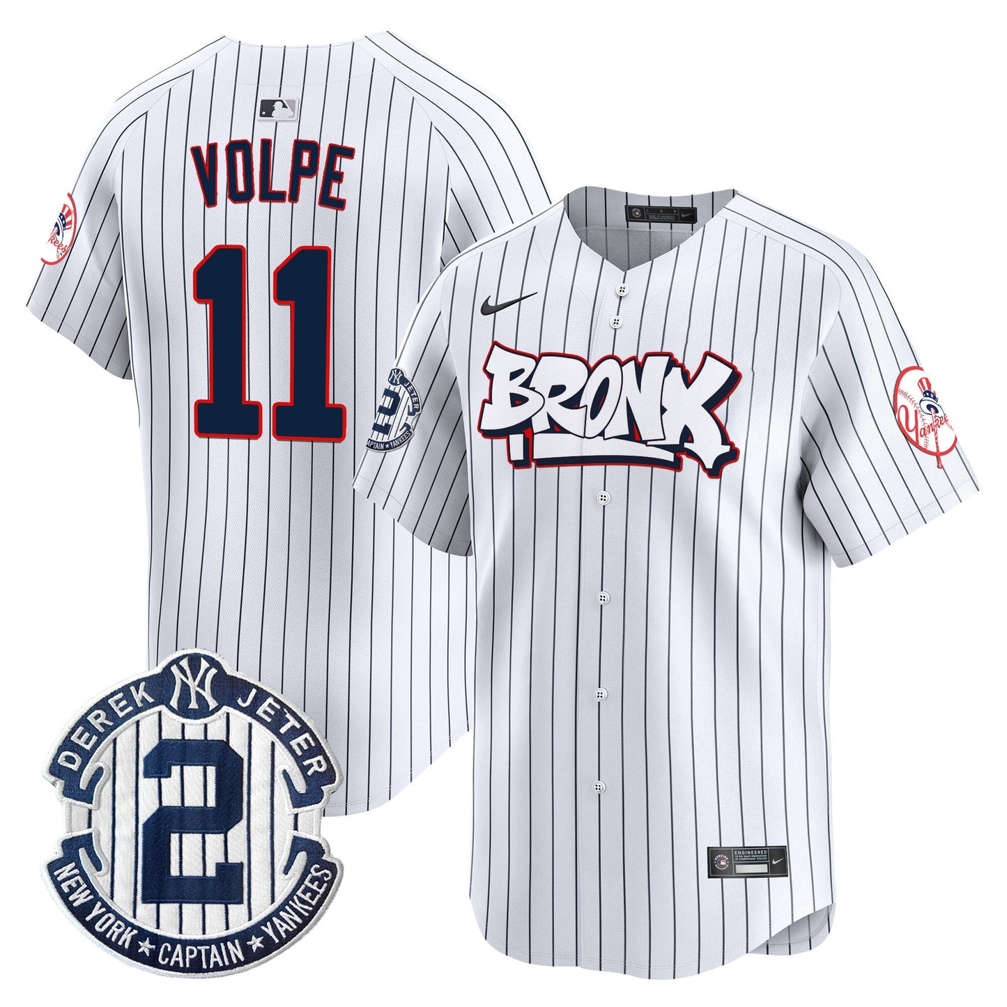 Men's New York Yankees The Bronx Graffiti Vapor Premier Limited Jersey V4 - All Stitched