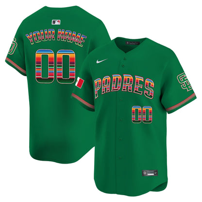 San Diego Padres Mexico Premier Limited Custom Jersey - All Stitched