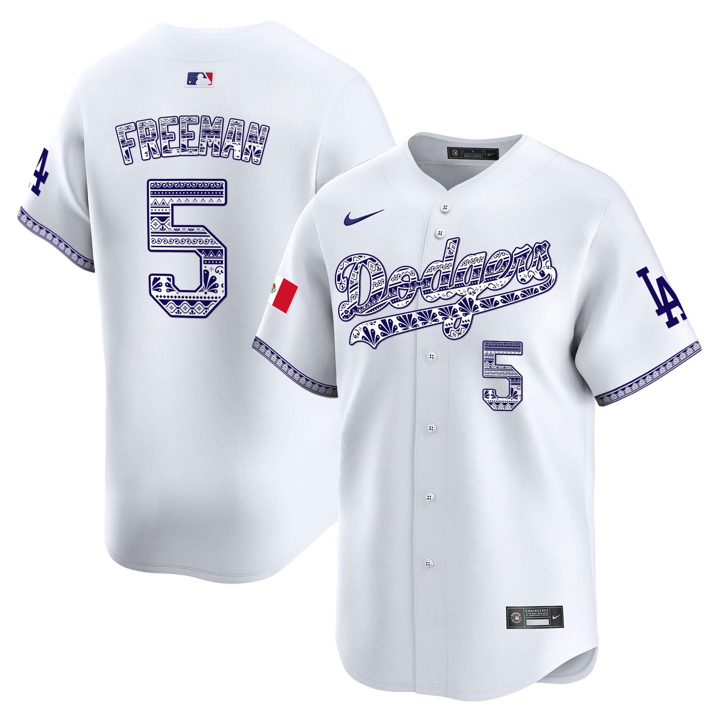 Los Angeles Dodgers Mexico Vapor Premier Limited Jersey V3 - All Stitched