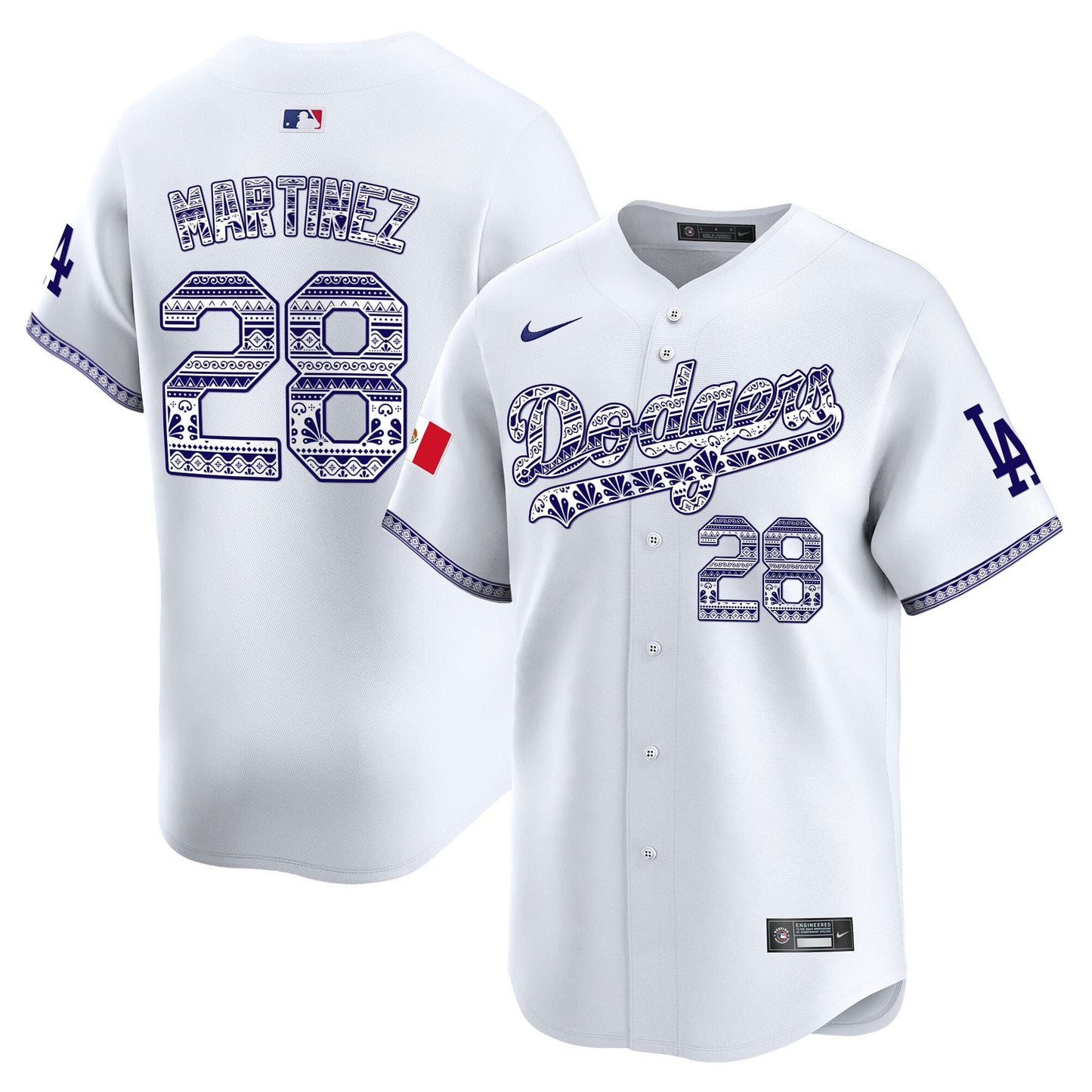 Los Angeles Dodgers Mexico Vapor Premier Limited Jersey V3 - All Stitched