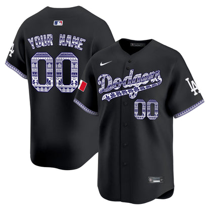 Los Angeles Dodgers Mexico Vapor Premier Limited Custom Jersey V3 - All Stitched