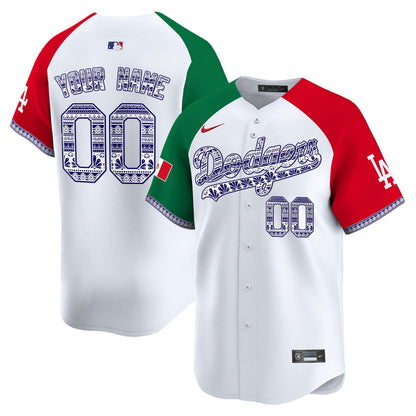 Los Angeles Dodgers Mexico Vapor Premier Limited Custom Jersey V3 - All Stitched