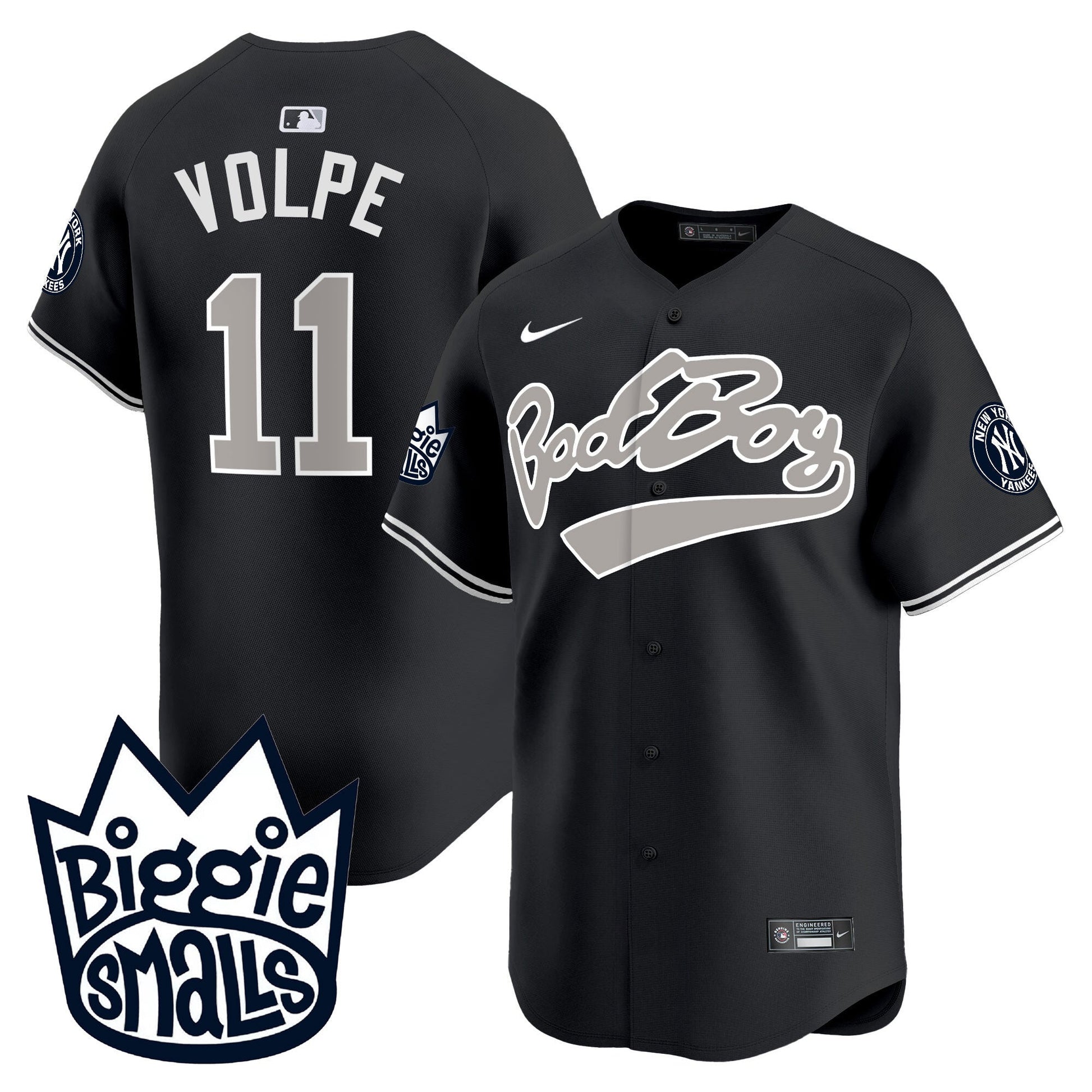 Men's New York Yankees Biggie Smalls Vapor Premier Limited Jersey - All Stitched