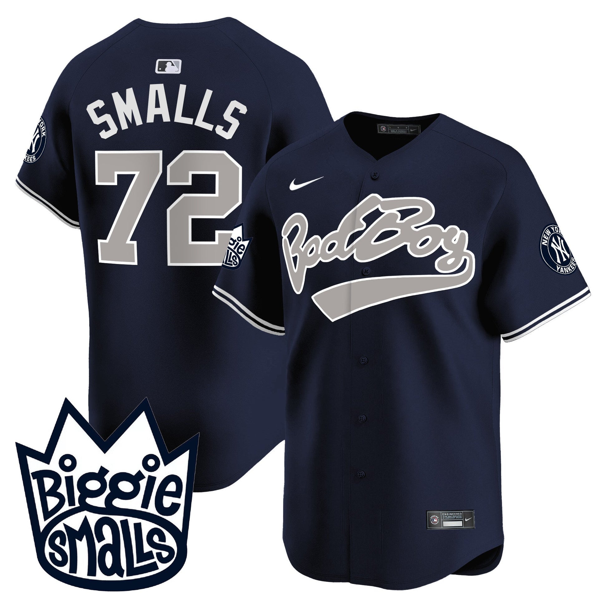 Men's New York Yankees Biggie Smalls Vapor Premier Limited Jersey - All Stitched