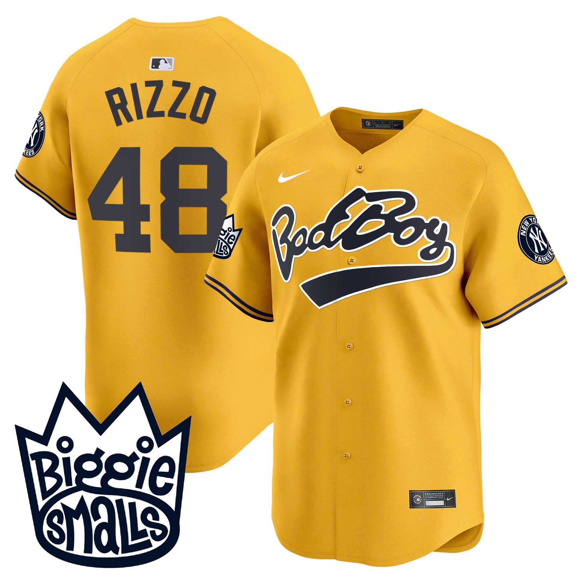 Men's New York Yankees Biggie Smalls Vapor Premier Limited Jersey - All Stitched