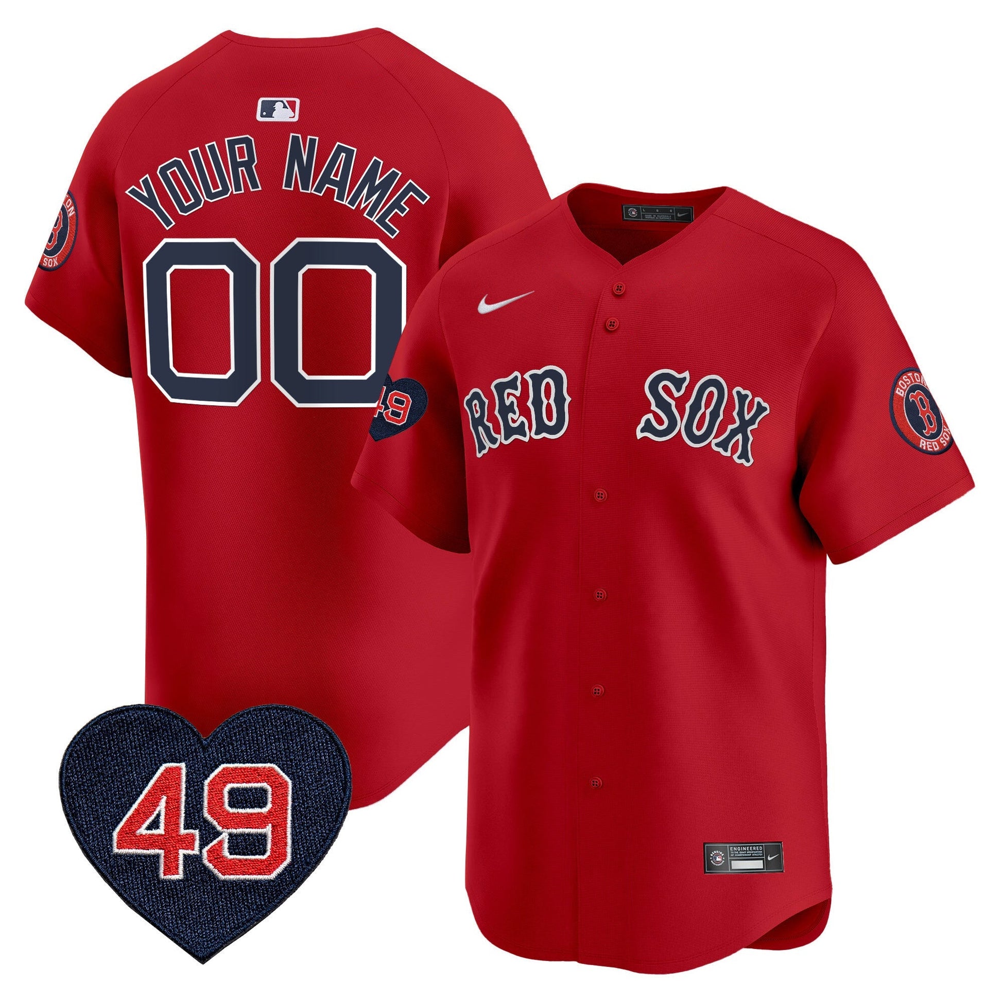 Boston Red Sox Tim Wakefield Patch Vapor Premier Limited Custom Jersey - All Stitched
