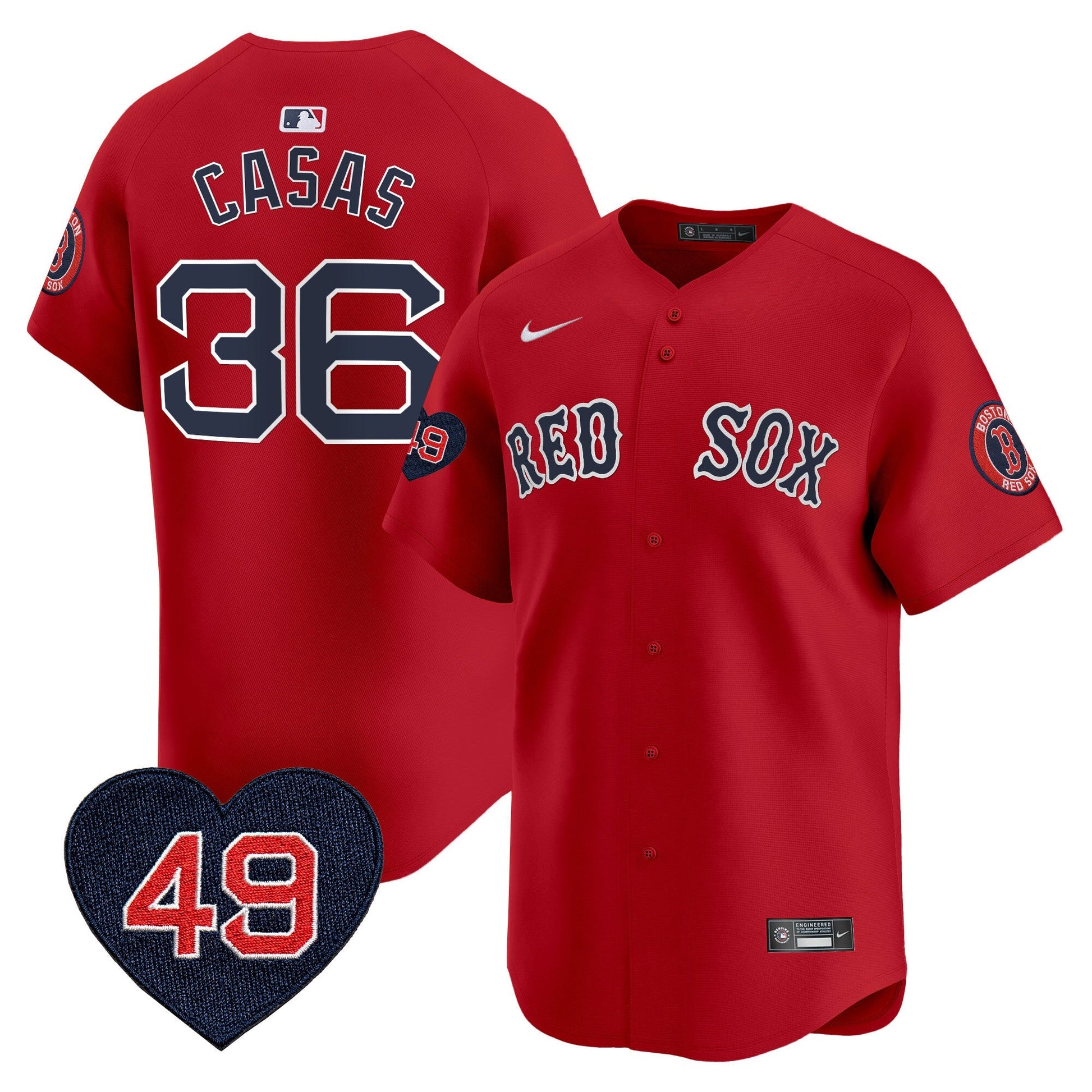 Men's Boston Red Sox Tim Wakefield Patch Vapor Premier Limited Jersey - All Stitched