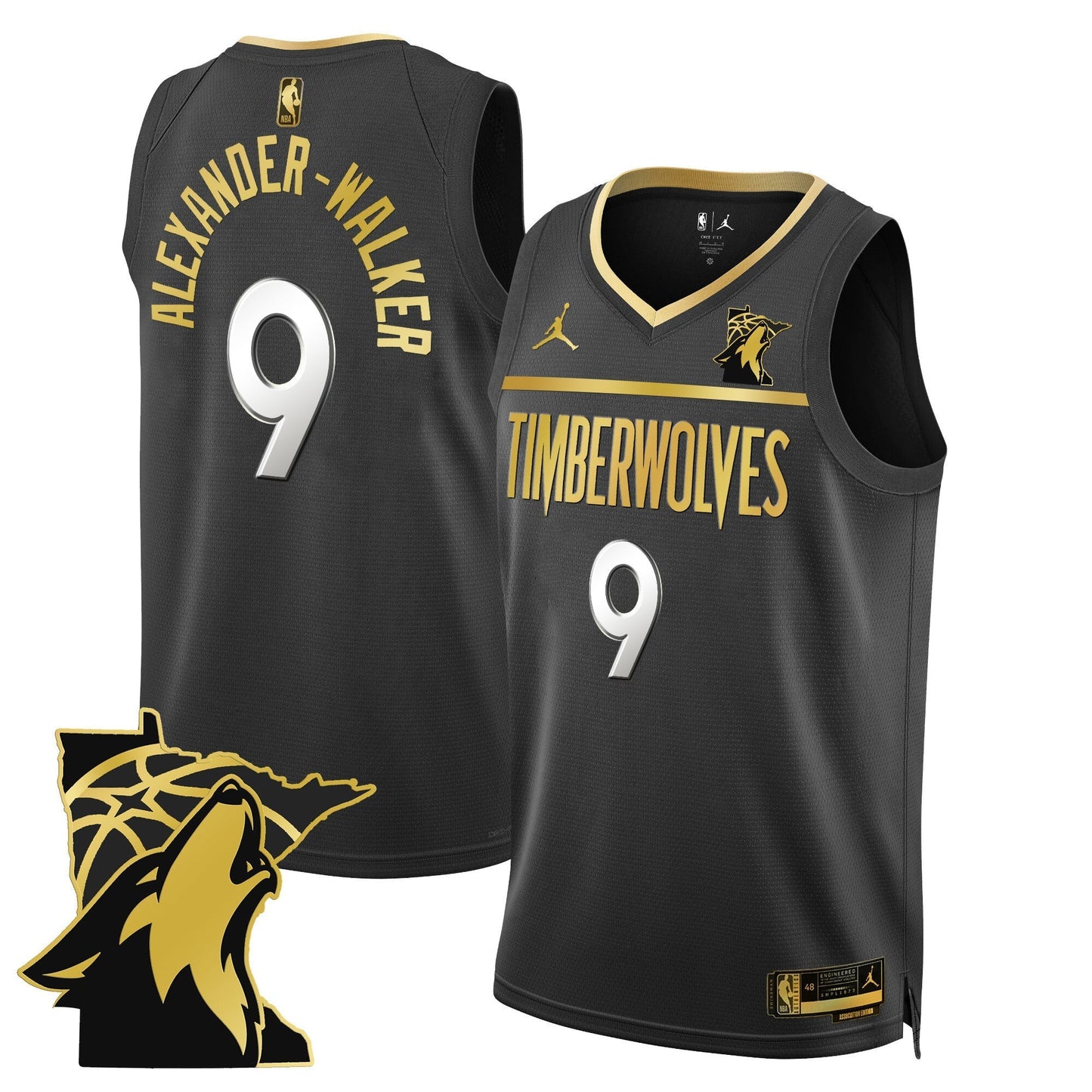 Men's Minnesota Timberwolves Swingman Jersey - Minnesota Patch - All Stitched