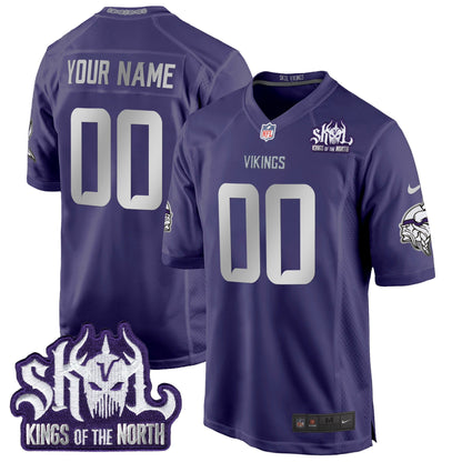 MIN 2024 Winter Warrior Skol Patch Game Custom Jersey - All Stitched