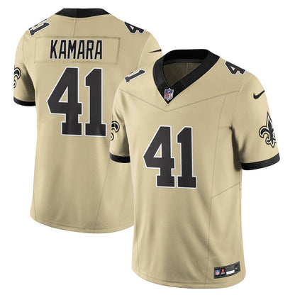 Men's New Orleans Saints Golds Alternate Patch "C" Vapor Limited Jersey - All Stitched