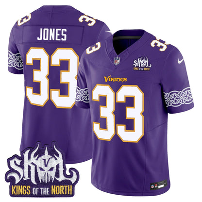 MIN King Of The North Patch Throwback Vapor Limited Jersey V2 - All Stitched