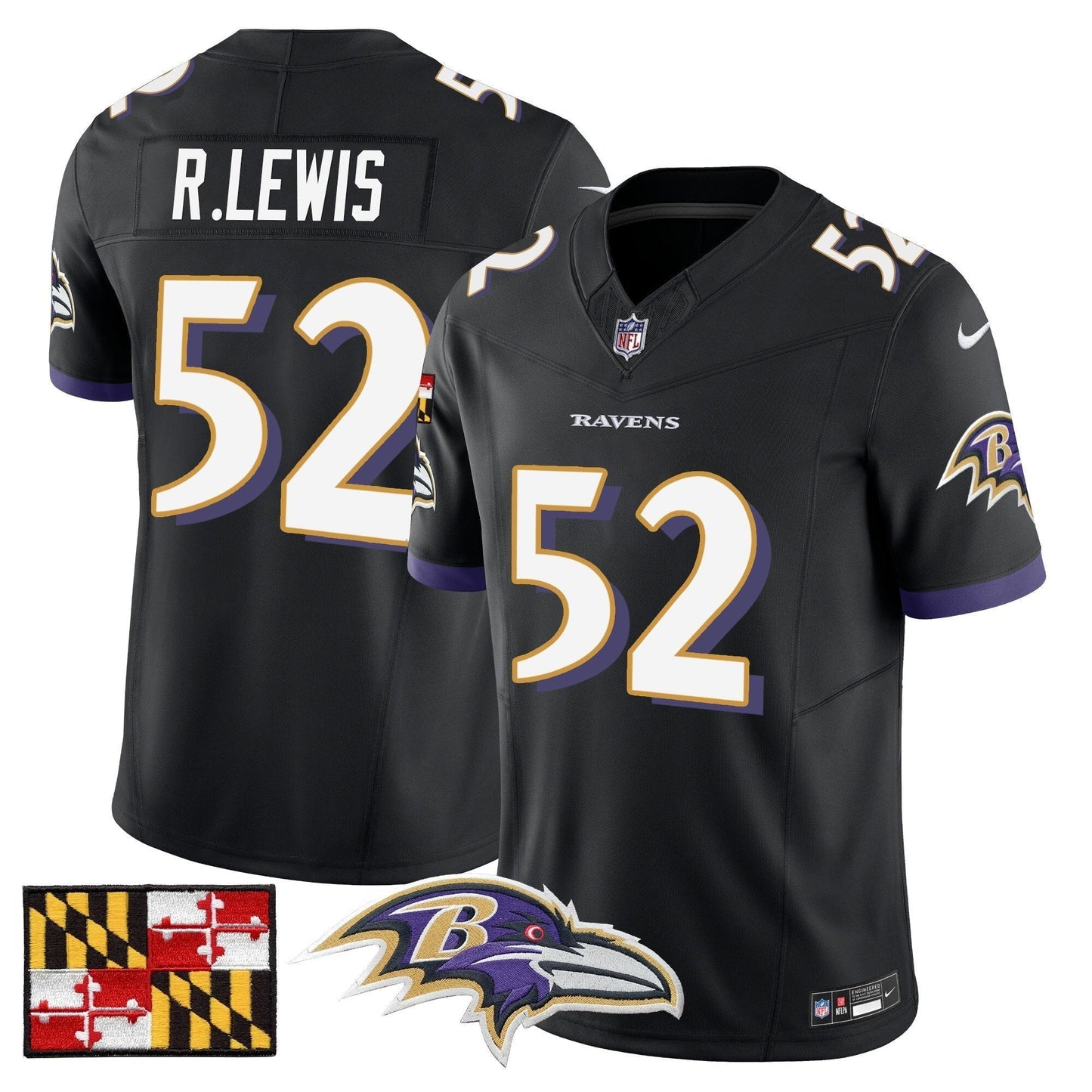 BAL 2024 Maryland Flag Vapor Limited Jersey - All Stitched