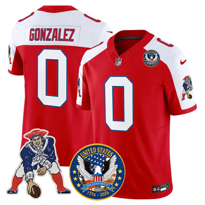 NE Throwback America 250th Patch Vapor Limited Jersey - All Stitched