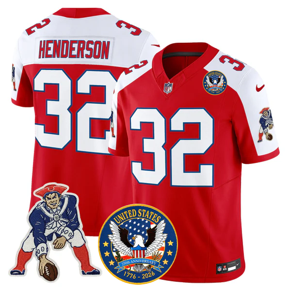 NE Throwback America 250th Patch Vapor Limited Jersey - All Stitched