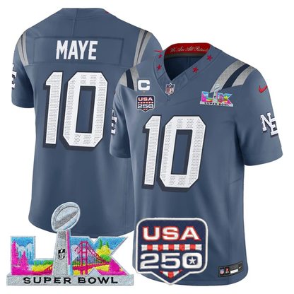 NE 2025 Super Bowl LX Vapor Limited Jersey N18 - All Stitched