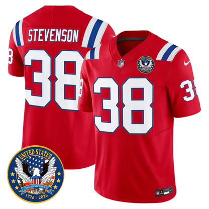 NE Throwback America 250th Patch Vapor Limited Jersey - All Stitched