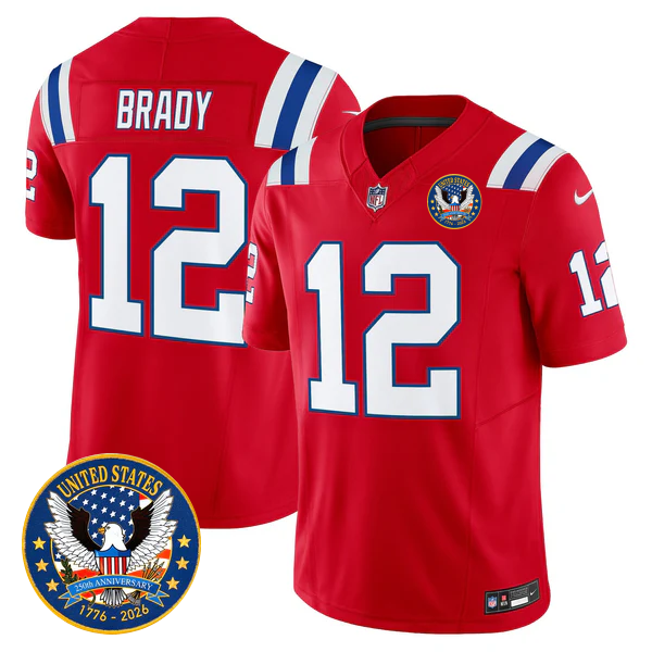 NE Throwback America 250th Patch Vapor Limited Jersey - All Stitched