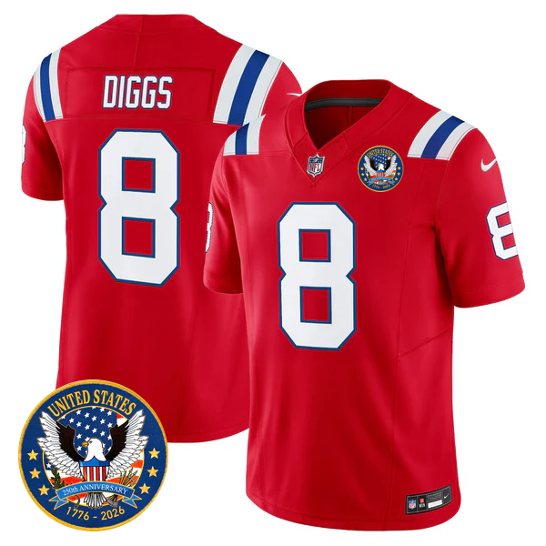 NE Throwback America 250th Patch Vapor Limited Jersey - All Stitched