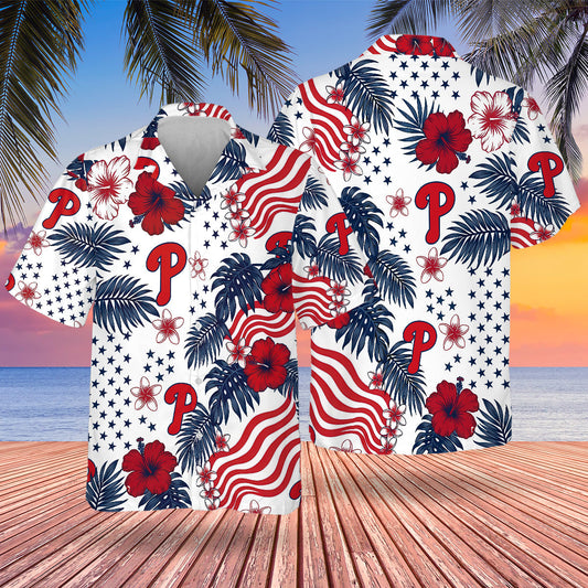 PHI Special Semiquincentennial Hawaiian Design Button Shirt V4