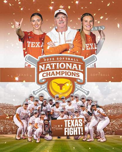 TEX Softball 2025 World Series Champions Limited Jersey - All Stitched